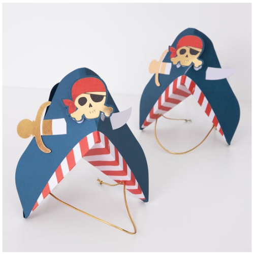 [MeriMeri] Blue Pirate Party Hats ( x 8)